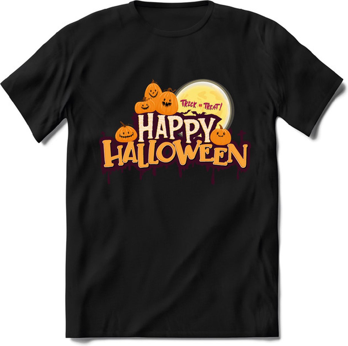 Halloween T-Shirt | Horror  Kleding Heren / Dames | Weerwolf , Monster , Vleermuis en Pompoen  Shirt |